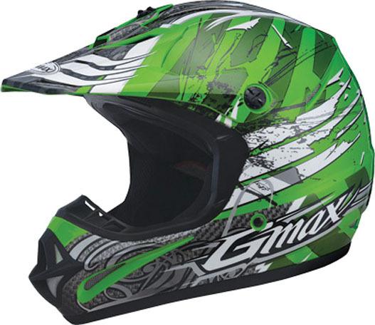 Gmax gm46x-1 shredder helmet green white xs/x-small