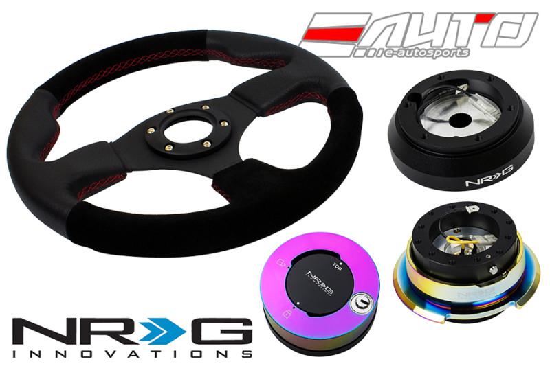 Nrg 320mm race bk s/l steering wheel rd st 160h hub 2.8 bkmc neo release lock mc