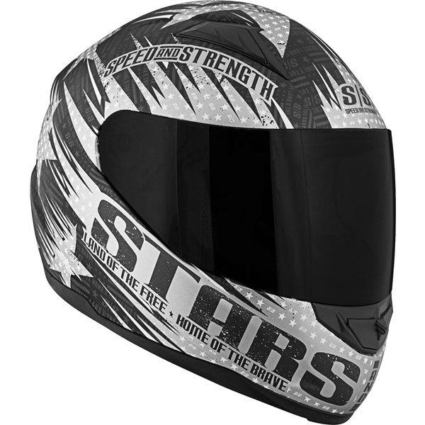 Black xl speed and strength ss1100 stars and stripes helmet