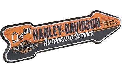 Ghh wood sign harley davidson authorized service arrow logo 31.50" w 8" h each