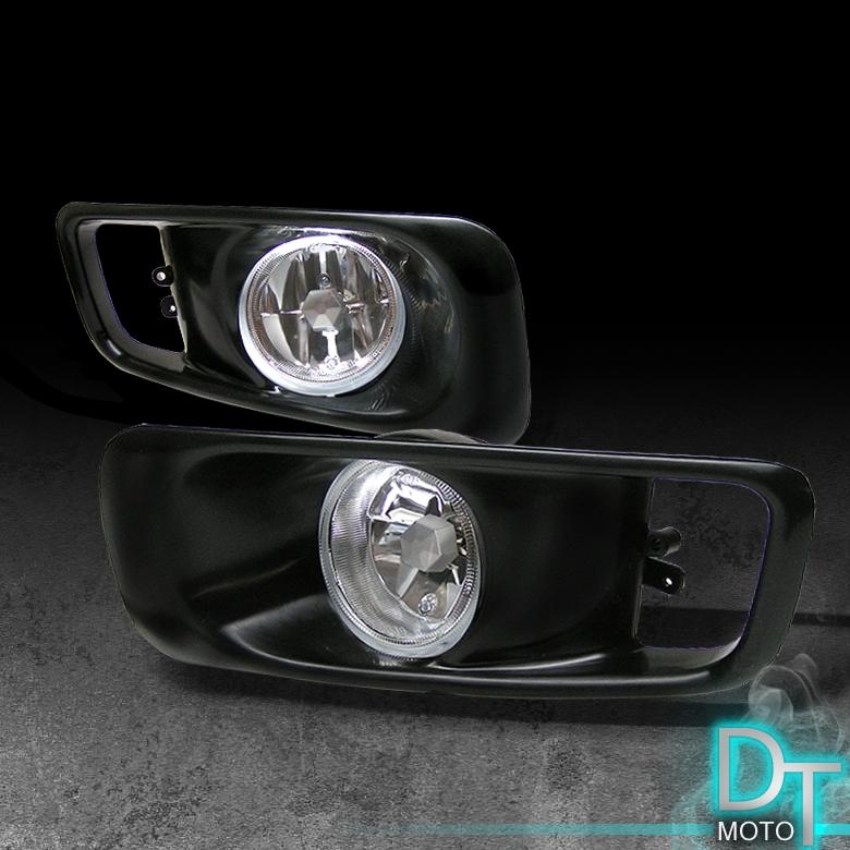 99-00 civic 2/3/4dr clear bumper driving fog lights lamps w/ switch & bulbs