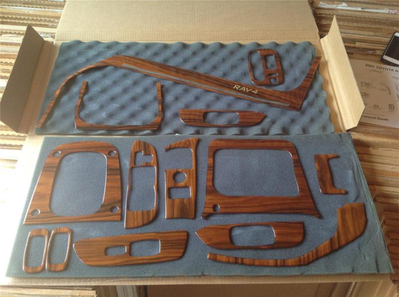 2001-02 toyota rav4 bubinga wood finish dash kit