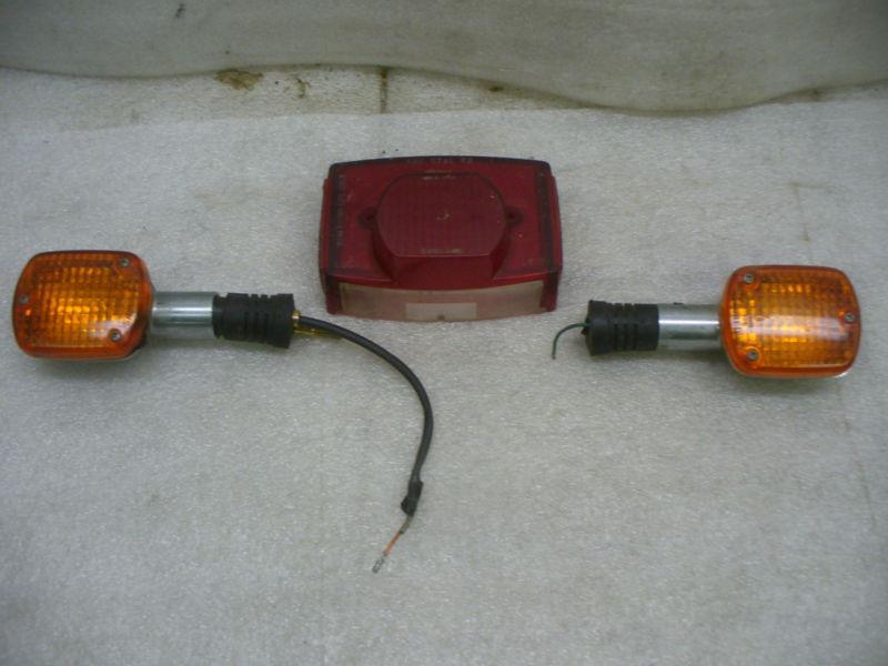  vintage 70's motorcycle tail lamp & rear turn signals.