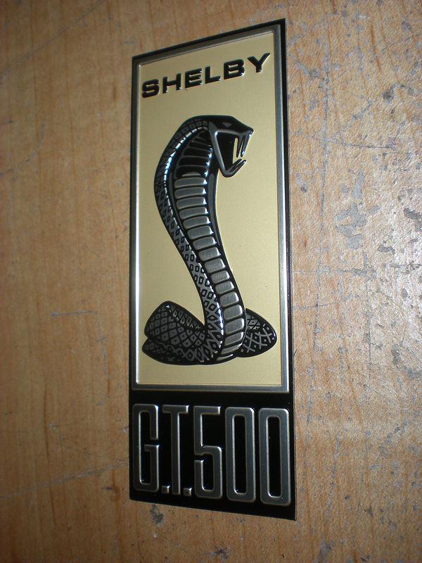 1967 shelby gt500 gt-500 mustang cobra front fender emblem insert new embossed