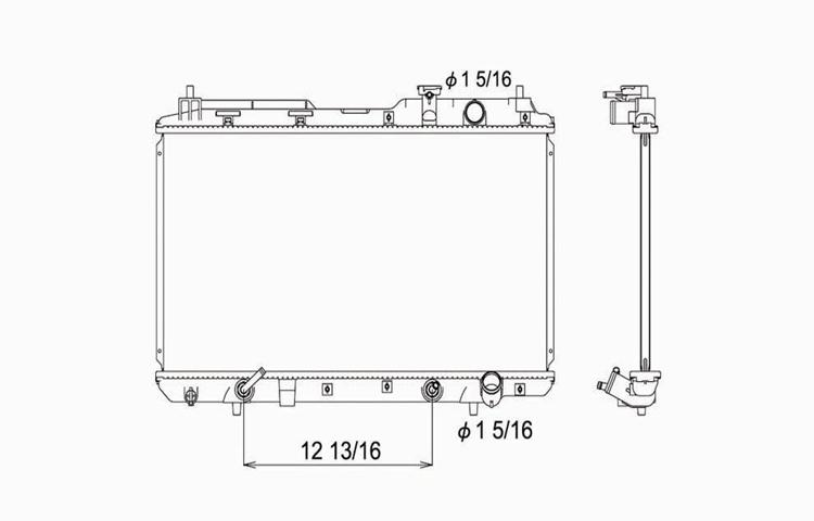 Replacement radiator 1997-2001 honda crv automatic / manual 2.0l l4 19010p3f902