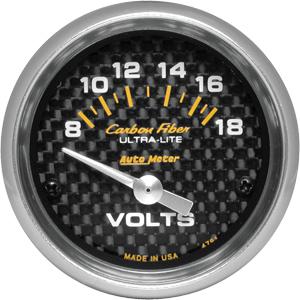 Autometer 4791 carbon fiber voltmeter 