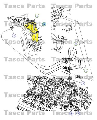 Oem radiator coolant overflow tank chrysler 300 dodge charger magnum challenger