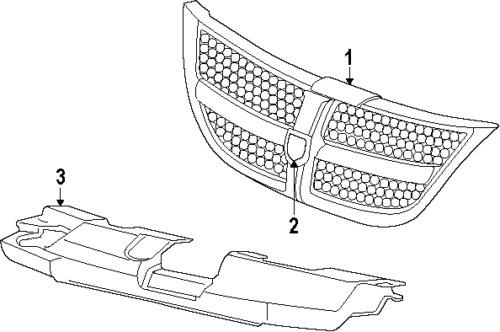 Dodge 4725546aa genuine oem factory original medallion