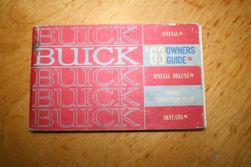 1963 buick special skylark owners manual user guide operator book oem 