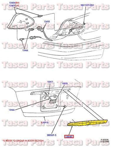 Brand new oem rear license plate light shield light tundra 2005-2007 ford taurus