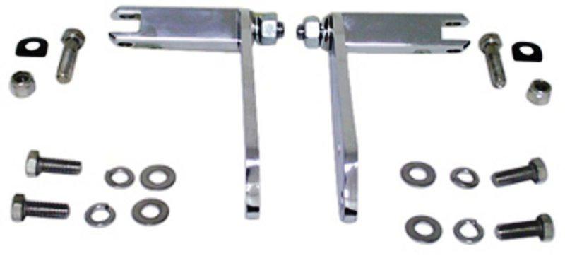 Chrome highway footreest mounting kit for hd bt dyna super glide models 1991-up