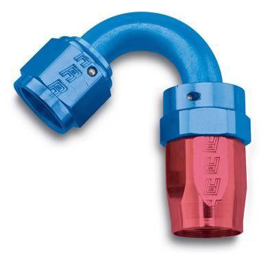 Russell full flow hose end -10 an swivel female threads 120 degree 613420