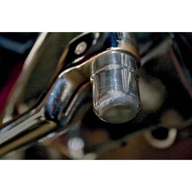 Todd's cycle 1602-0406 shifter spline cover chrome 1984-2013 harley big twin