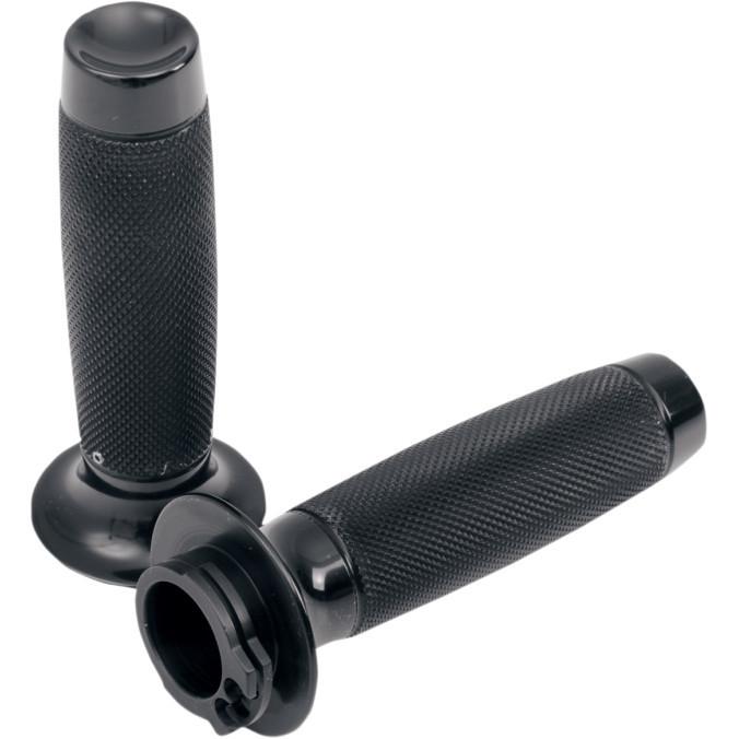 Todd's cycle mgk-2 moto grip knurled black 1" dual cable