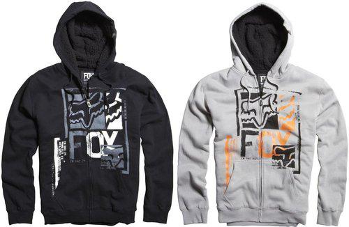 Fox racing mens evanite sherpa lined zip hoody 2013