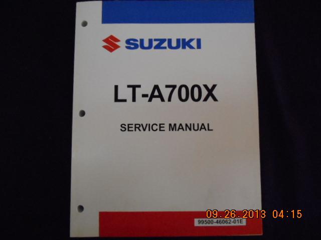 Suzuki king quad service manual 99500-46062-01e