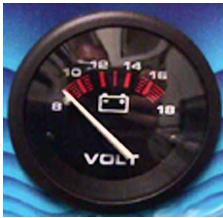 Teleflex red amega volt gauge 