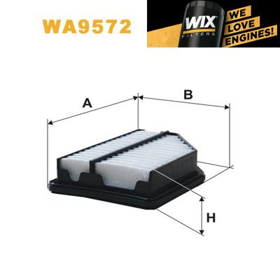 1x wix air filter wa9592 - eqv to fram ca10412