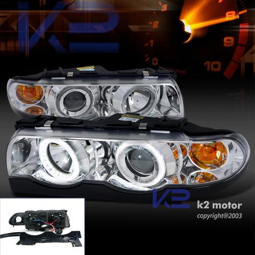 1995-2001 bmw e38 740il/750il halo chrome clear projector headlights