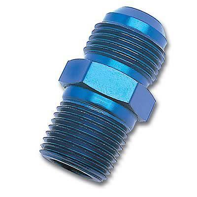 Edelbrock 76520 fitting adapter straight male -3 an to male 1/8" npt blue ea