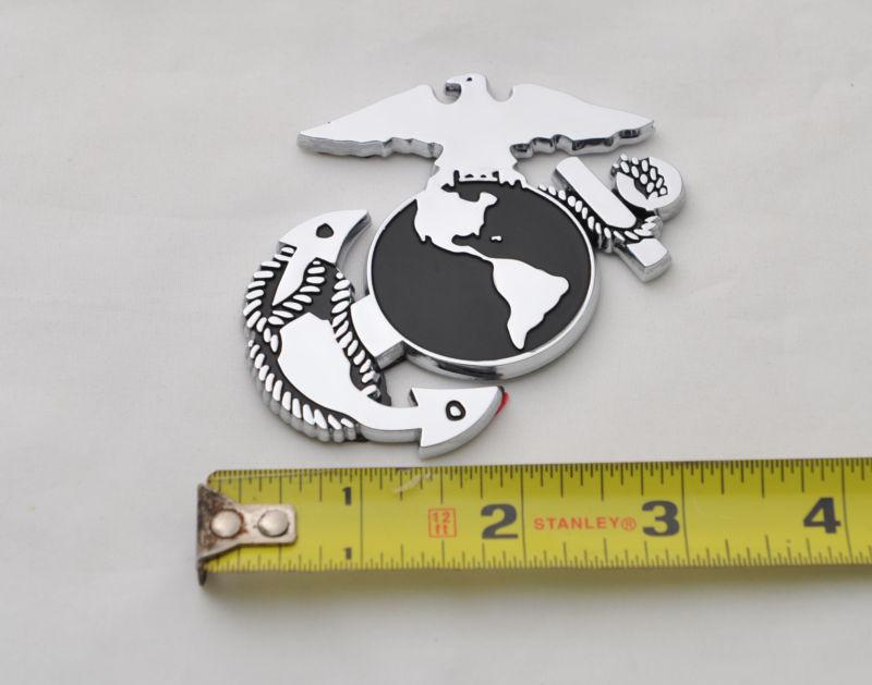 Us marine corps usmc ega chrome plated premium car truck motorcycle emblem