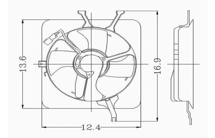 Replacement ac condenser cooling fan assembly 1999-2001 00 honda crv 38616paaa01