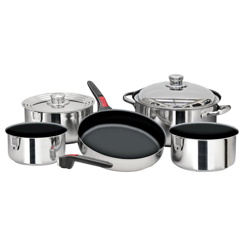 Magma nesting 10 piece teflon coated s.s. cookware set a10-365l