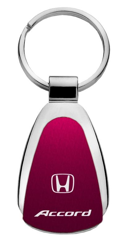 Honda accord burgundy tear drop key chain ring tag key fob logo lanyard