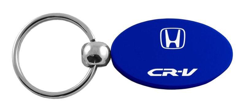 Honda cr-v crv blue oval metal key chain ring tag key fob logo lanyard