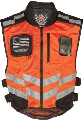 Fly racing fast pass vest fluorescent orange x-large - xxx-large