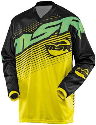 Msr 2014 youth axxis blk/ylw/grn jersey size extra small xs