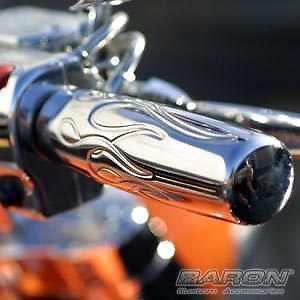 Baron billet grips flame 1" aluminum fits suzuki boulevard c90 all