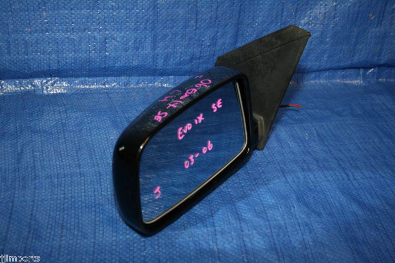 03 04 05 06 lancer evolution 8 left driver door mirror black evo9 evo8 ct9a