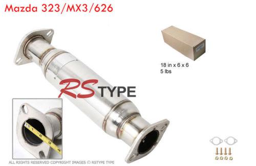 93-97 mazda mx3 mx6 323 626 stainless  cat catalytic converter pipe rstype