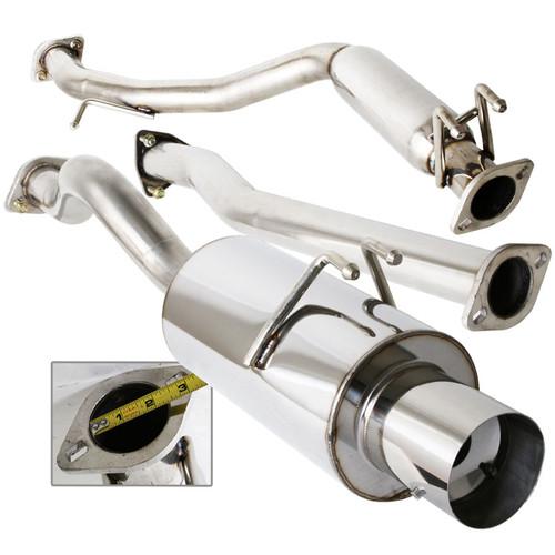 Catback ~2006-2008 civic si chrome tip/black silencer