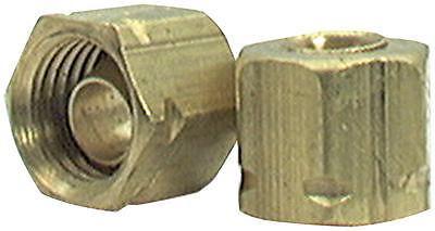 Allstar all48036 brake line fitting brass captured end cap 3/16" each