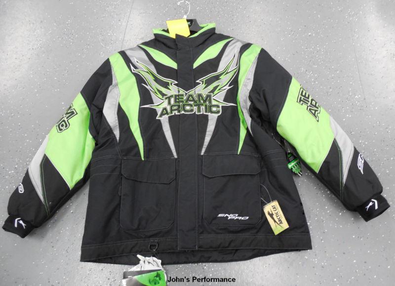 Arctic cat sno pro premium coat jacket w/ removable liner 2xl green 5230-358 