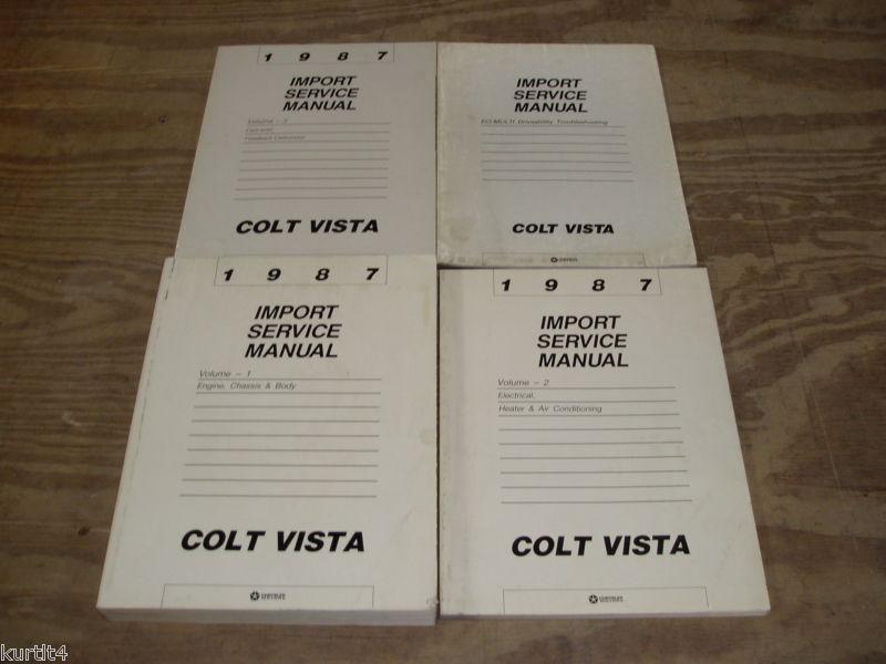 1987 dodge plymouth colt vista shop service dealer repair manual set