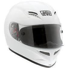 New agv grid motorcycle helmet, solid white, small