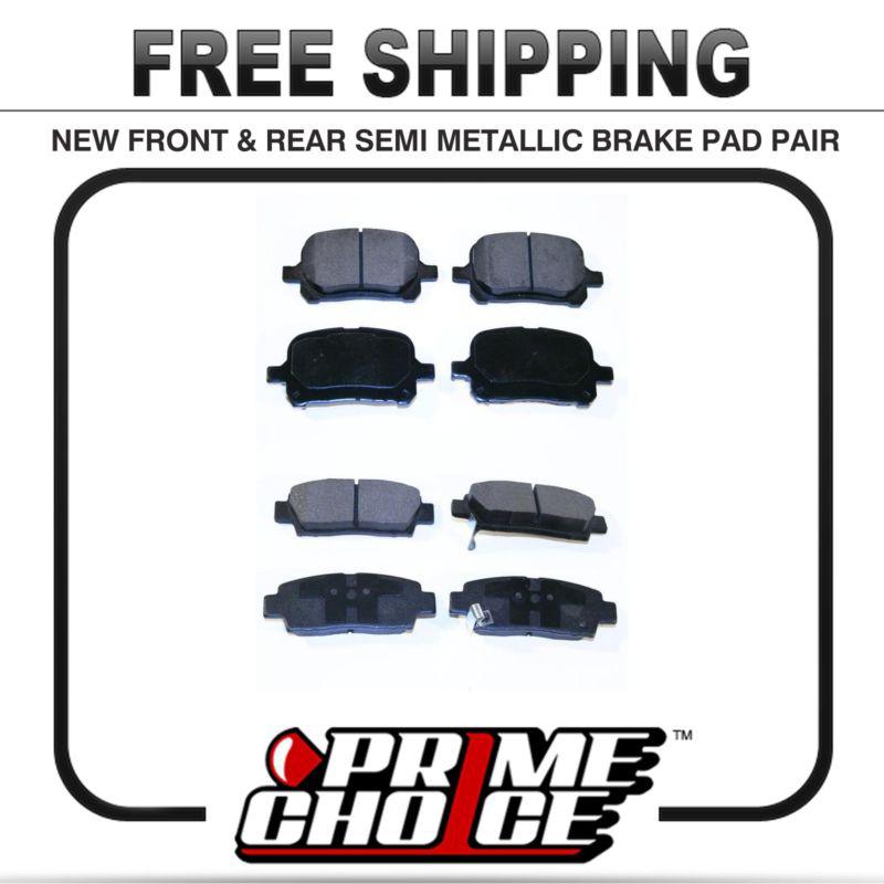 Premium front & rear metallic disc brake pads 2 full complete sets 4 pair 8 pads