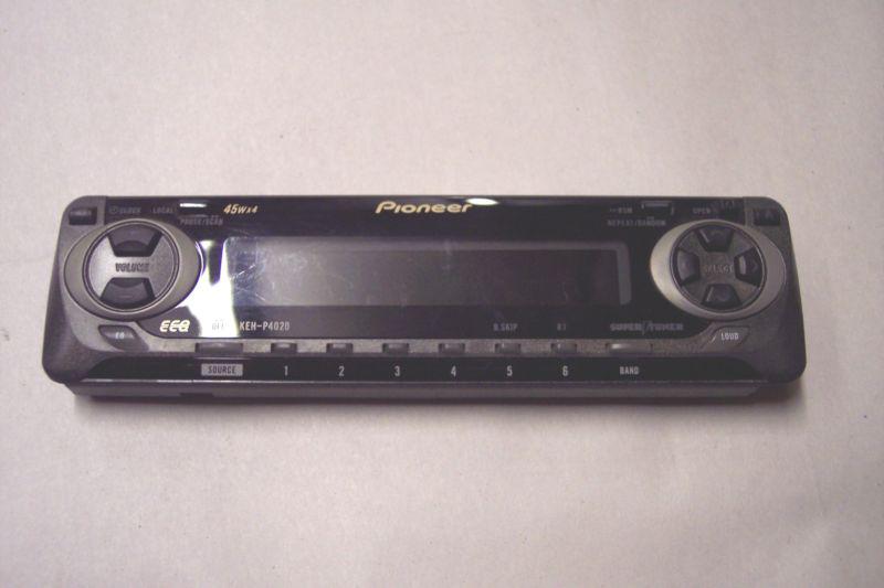 Pioneer keh-p4020 in-dash am/fm radio cassette tape player faceplate only, used