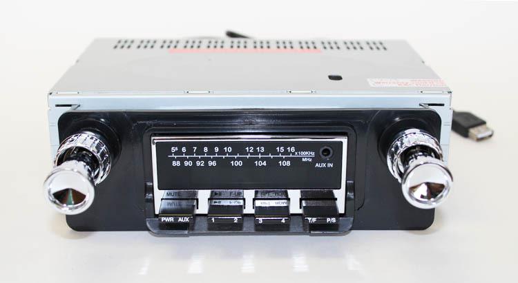 New! 1967-1973 ford mustang in-dash radio stereo usb and ipod input and speakers