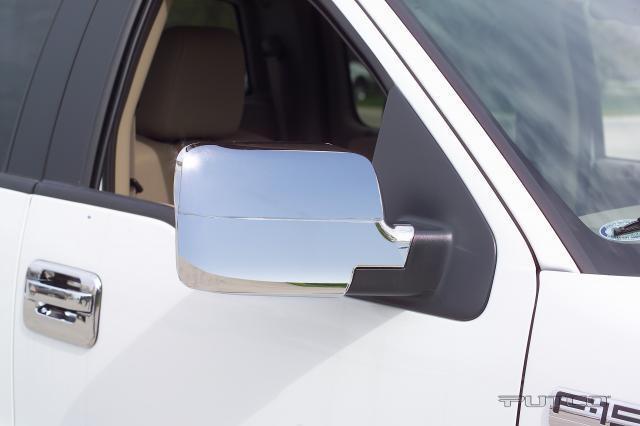 '04-08 ford f150 light duty xlt fx4 supercrew / lariat abs chrome mirror covers