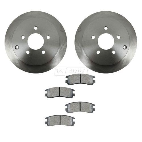 Brake pad & rotor kit semi metallic rear for buick chevy olds pontiac van suv