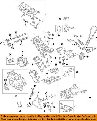 Jaguar oem aj812447 engine balance shaft chain tensioner/balance shaft part