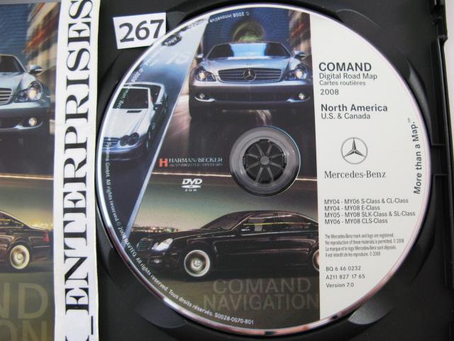 08 mercedes e e350 e550 e63 amg sedan wagon navigation dvd 0232 map update 2008