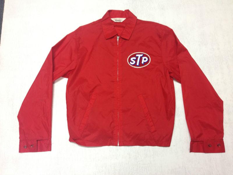 Rare vintage nos stp big patch jacket 1960's race promo nascar imca medium coat 