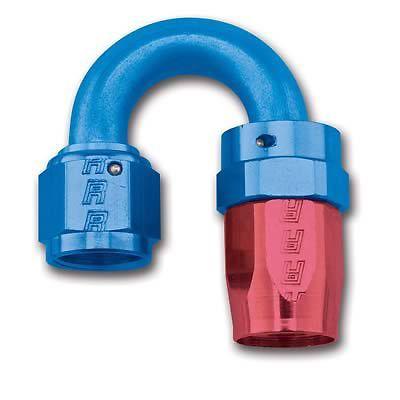 Russell full flow hose end -12 an swivel female threads 180 degree 613530