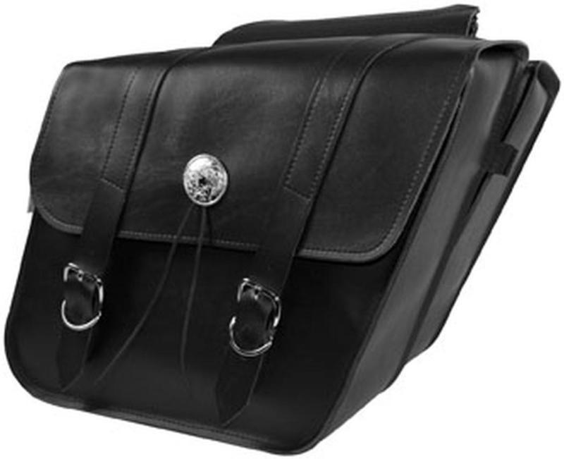 New willie & max deluxe slant saddlebags, black, 14" x 12" x 5.5"