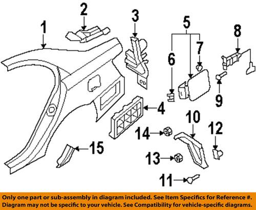 Hyundai oem 691310a000 quarter panel-tail lamp panel